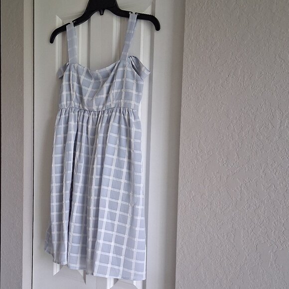 allison + kelly Light Blue & White Checkered Sundress Women's Size XS - Picture 3 of 15